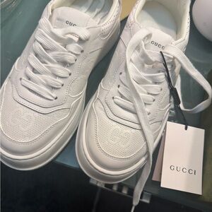 Gucci Classic White Lace-Up Sneakers